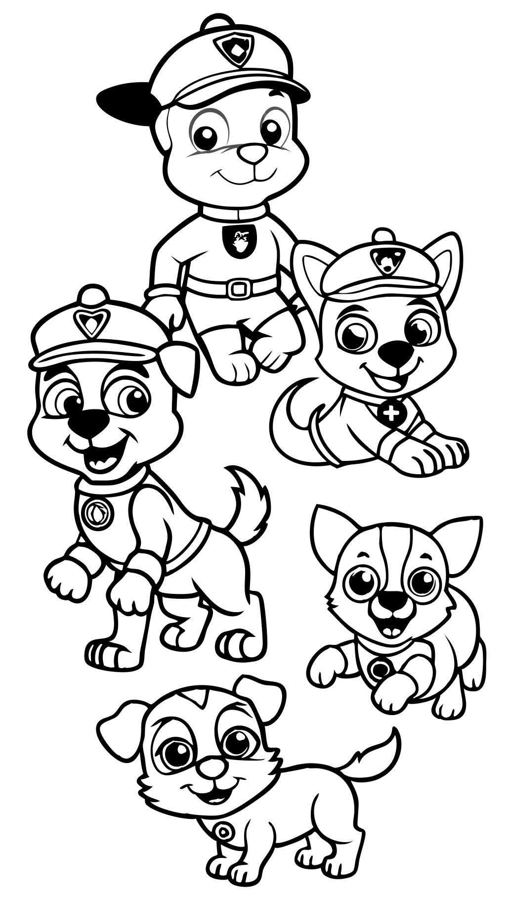 free paw patrol color pages